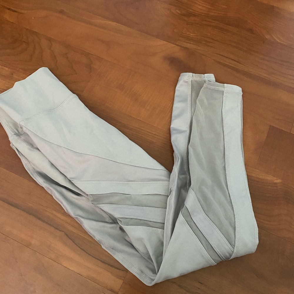 ALO light grey mesh legging